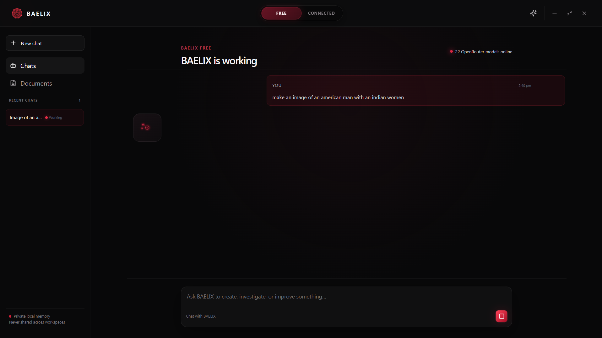 BAELIX Free working on a creative request
